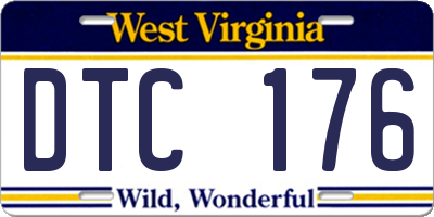 WV license plate DTC176