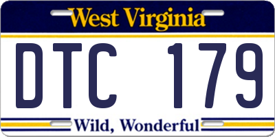 WV license plate DTC179