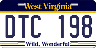 WV license plate DTC198