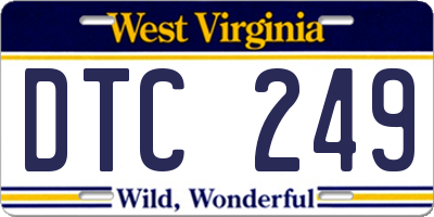 WV license plate DTC249