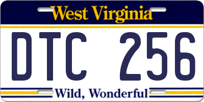 WV license plate DTC256
