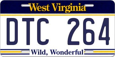 WV license plate DTC264