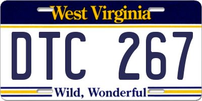 WV license plate DTC267