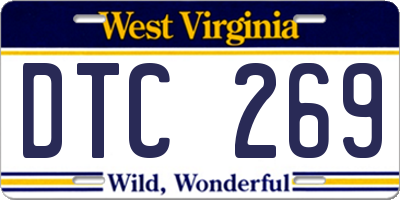 WV license plate DTC269