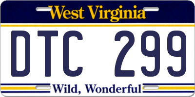 WV license plate DTC299
