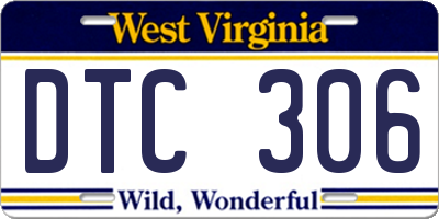WV license plate DTC306
