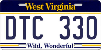WV license plate DTC330