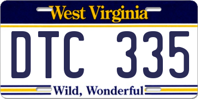 WV license plate DTC335