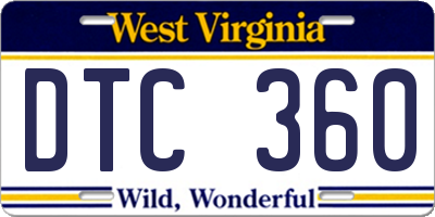 WV license plate DTC360
