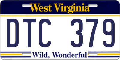 WV license plate DTC379