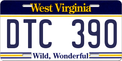 WV license plate DTC390