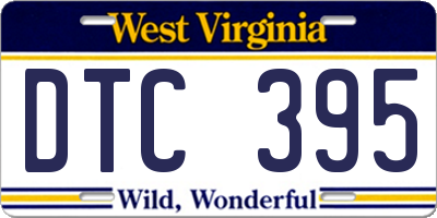 WV license plate DTC395