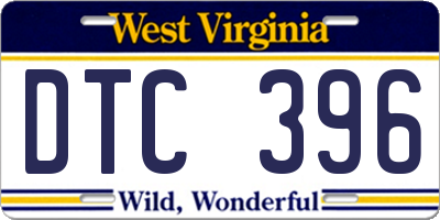WV license plate DTC396