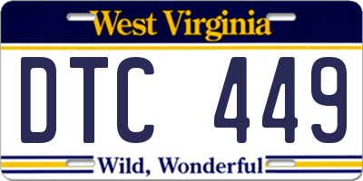 WV license plate DTC449