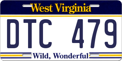 WV license plate DTC479