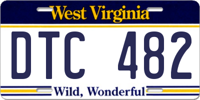 WV license plate DTC482