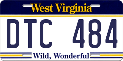 WV license plate DTC484