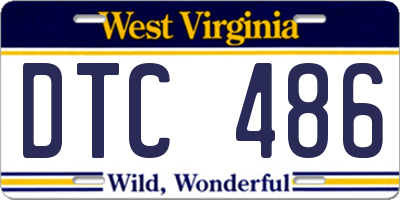 WV license plate DTC486