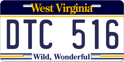 WV license plate DTC516