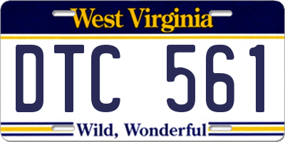 WV license plate DTC561