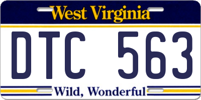 WV license plate DTC563