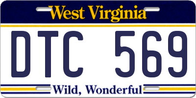 WV license plate DTC569