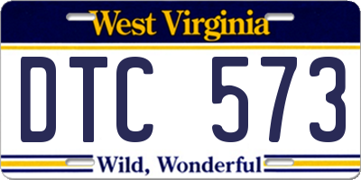 WV license plate DTC573