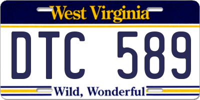 WV license plate DTC589