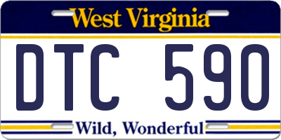 WV license plate DTC590