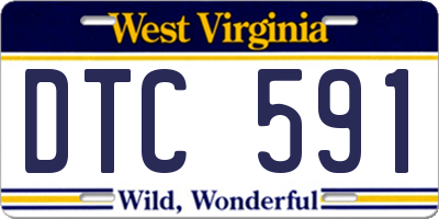 WV license plate DTC591