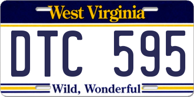 WV license plate DTC595
