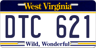 WV license plate DTC621