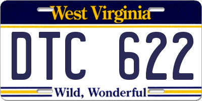 WV license plate DTC622