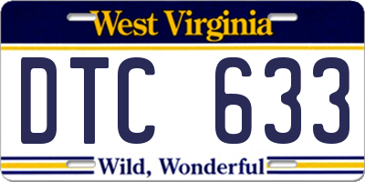 WV license plate DTC633