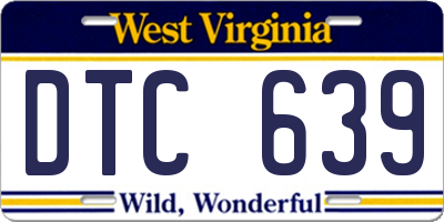 WV license plate DTC639