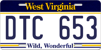 WV license plate DTC653