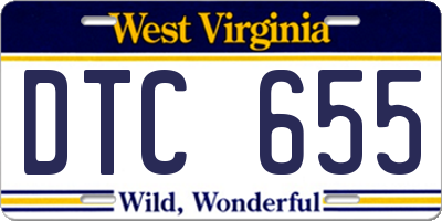 WV license plate DTC655