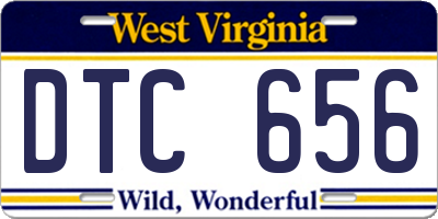 WV license plate DTC656