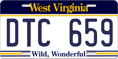 WV license plate DTC659