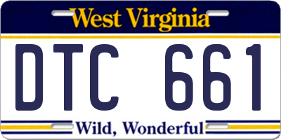 WV license plate DTC661