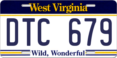 WV license plate DTC679