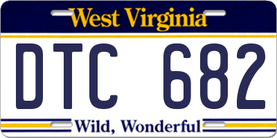 WV license plate DTC682