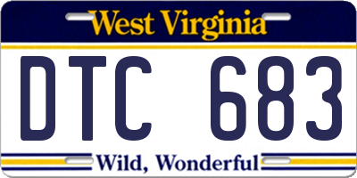 WV license plate DTC683