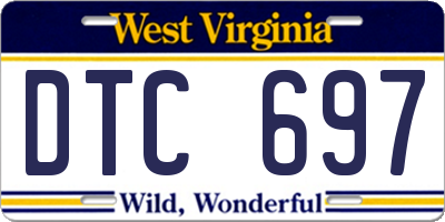 WV license plate DTC697
