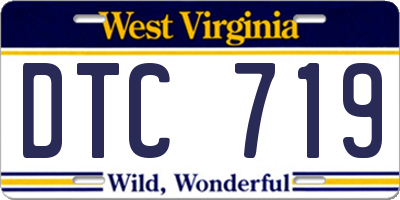 WV license plate DTC719