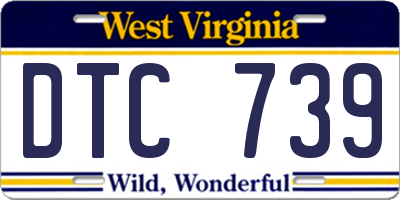 WV license plate DTC739