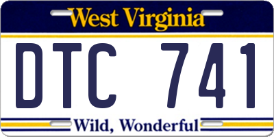 WV license plate DTC741