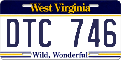 WV license plate DTC746