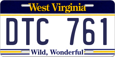 WV license plate DTC761