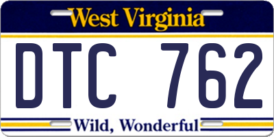 WV license plate DTC762